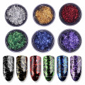 Nouveau produit Flocons de platine pour ongles / Feuilles multicolores Platinum Fireworks